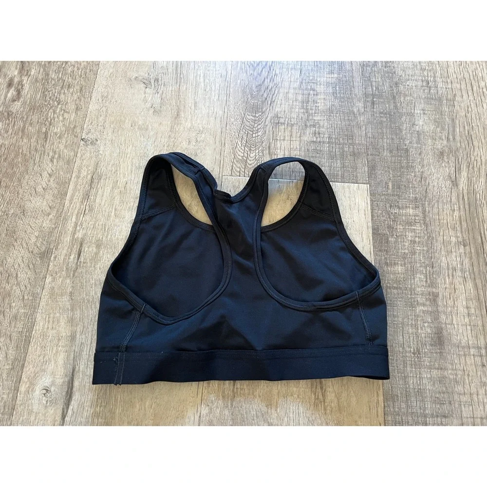 Nike Dri-FIT Black Racerback Sports Bra Medium Support Womens Small 5278